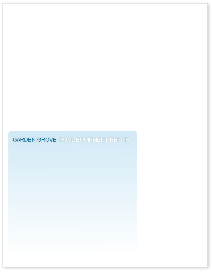 Garden grove  pool equipment repair